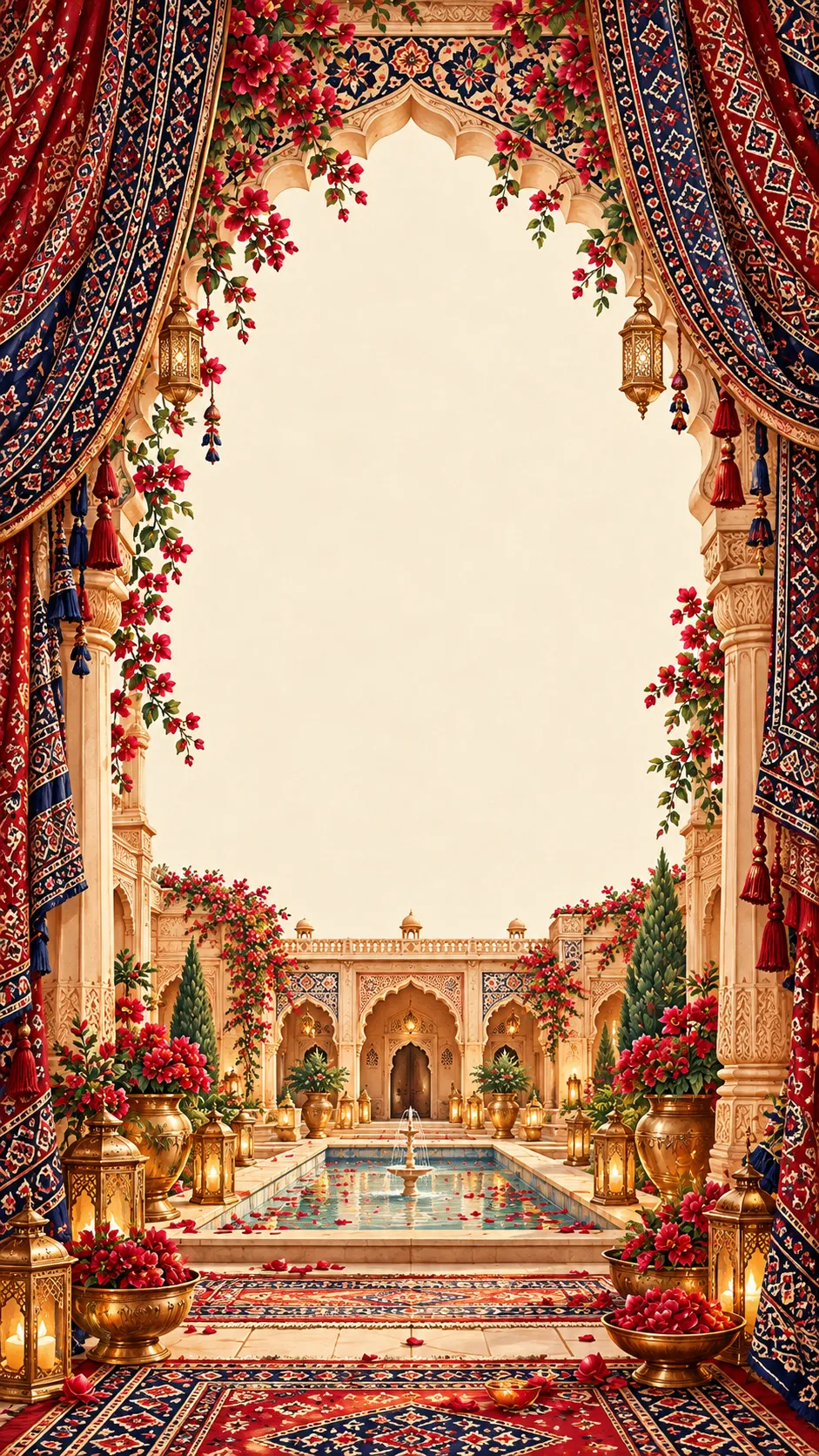 Diwan wedding invitation on a phone